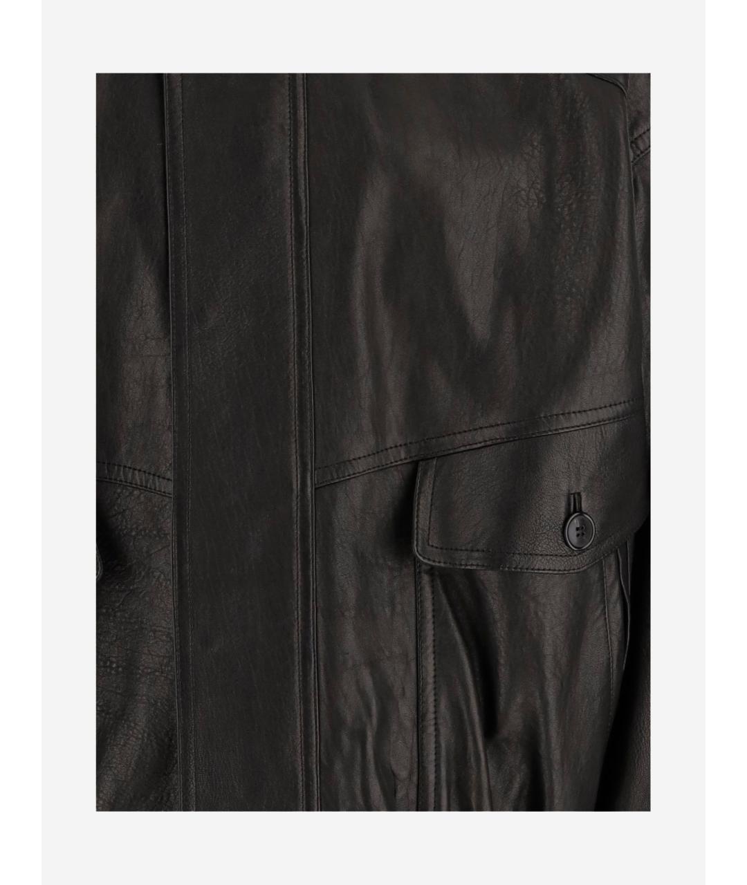SAINT LAURENT Черная кожаная куртка, фото 3
