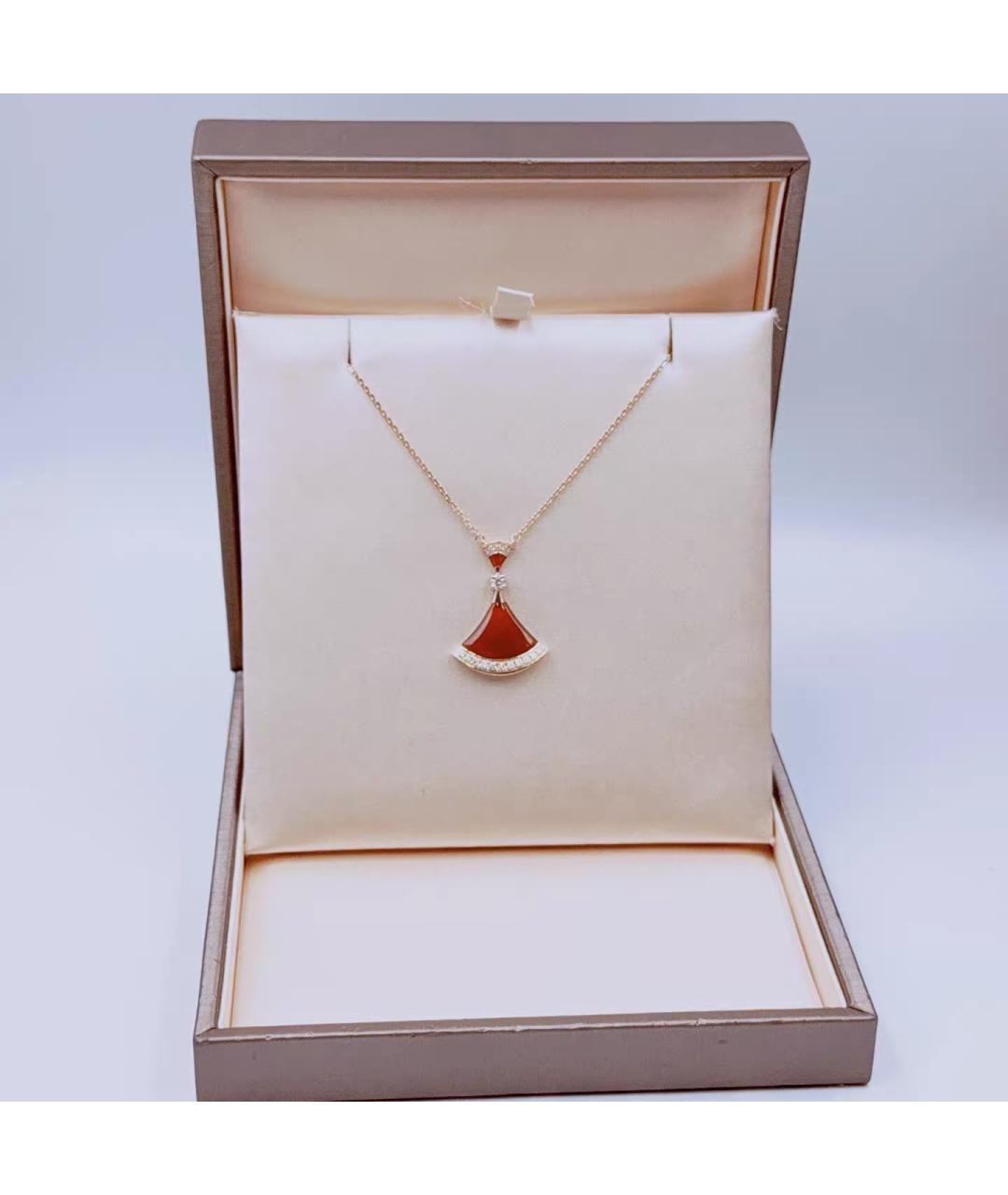 BVLGARI Красное колье из розового золота, фото 2
