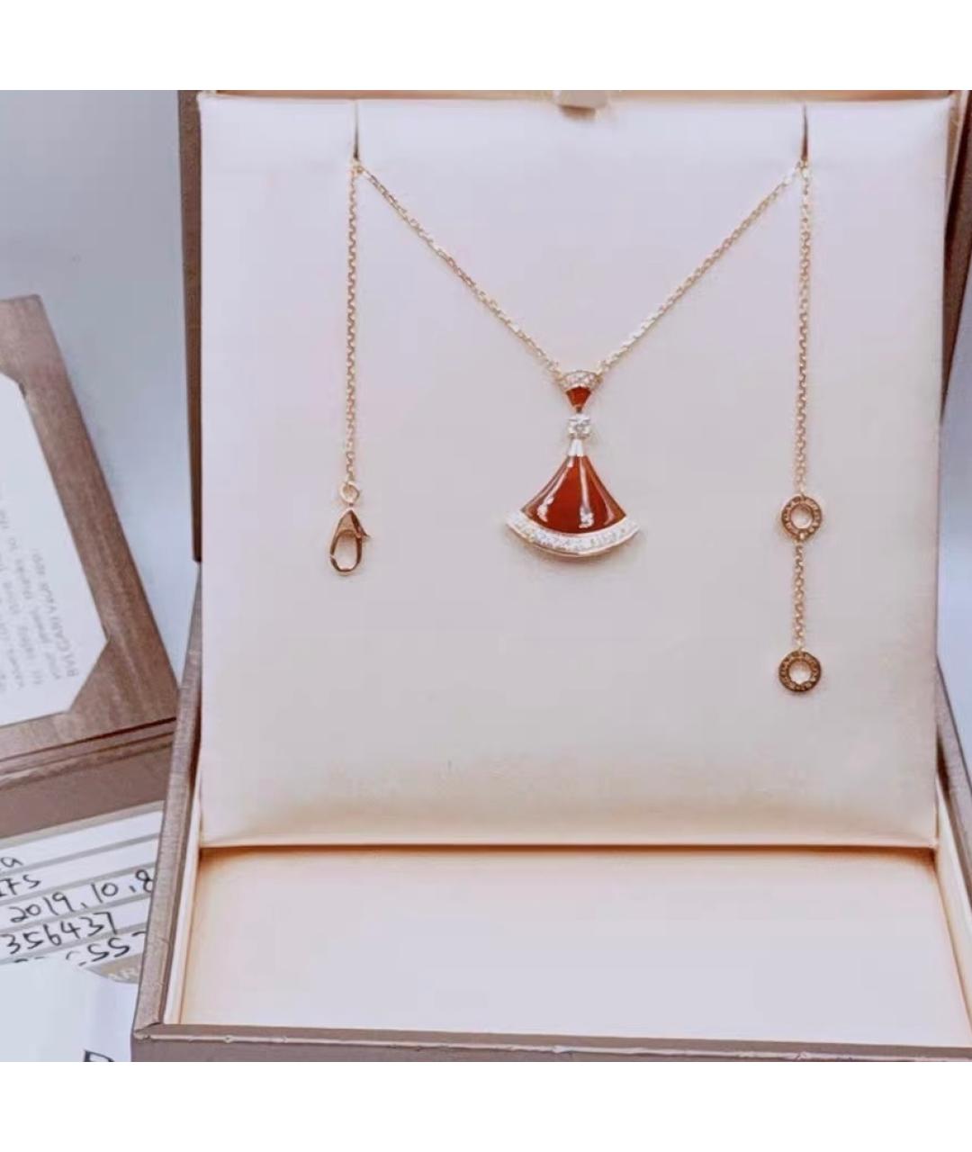 BVLGARI Красное колье из розового золота, фото 6