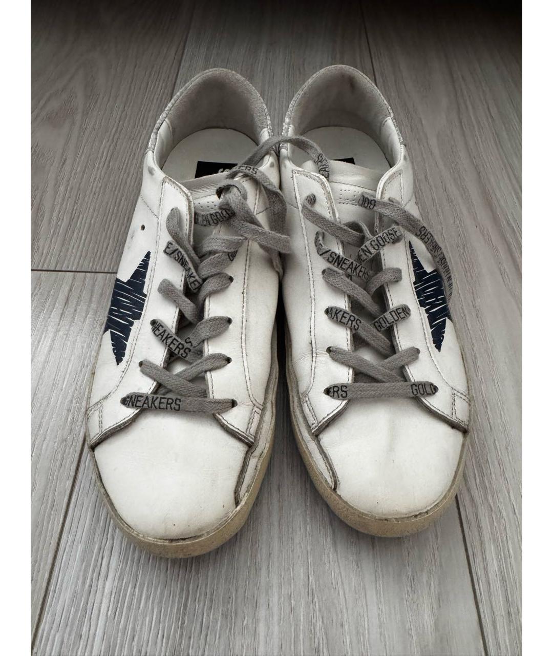 GOLDEN GOOSE DELUXE BRAND Белые кожаные кеды, фото 2