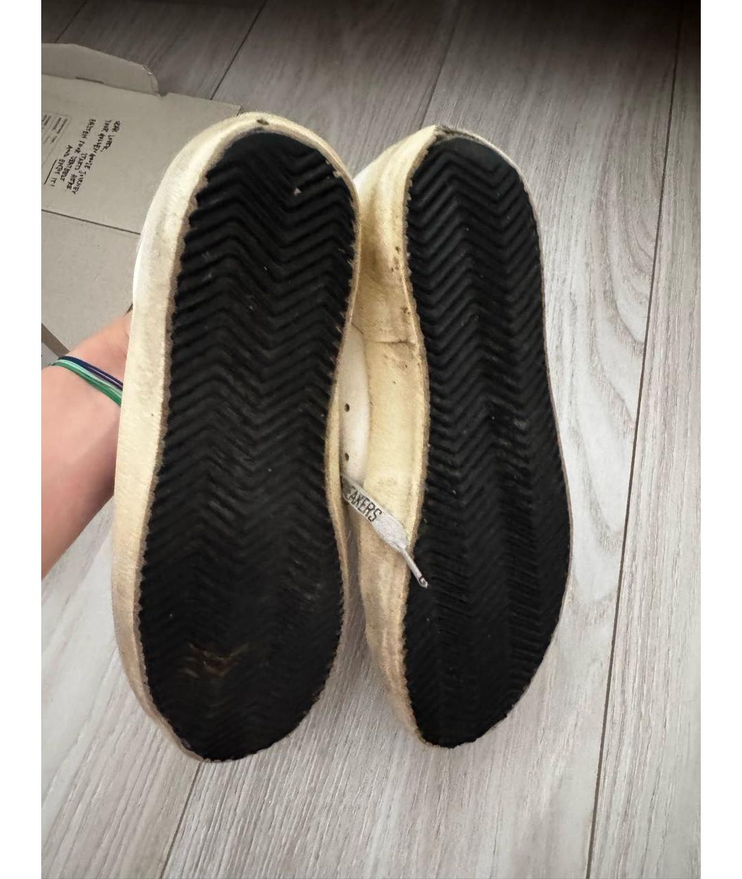GOLDEN GOOSE DELUXE BRAND Белые кожаные кеды, фото 4