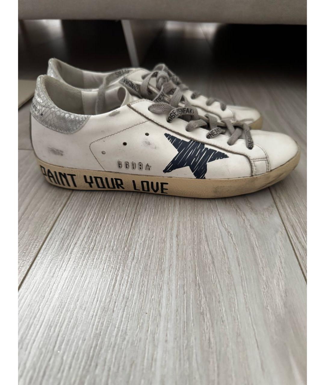 GOLDEN GOOSE DELUXE BRAND Белые кожаные кеды, фото 8