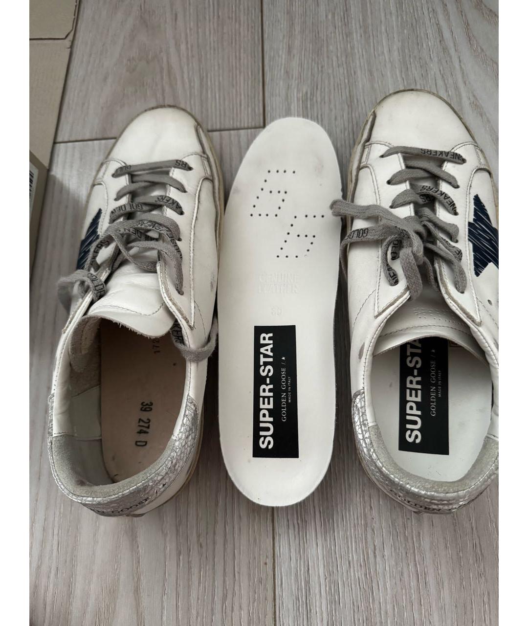 GOLDEN GOOSE DELUXE BRAND Белые кожаные кеды, фото 7