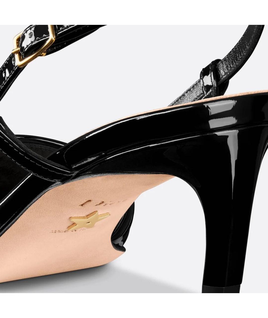 CHRISTIAN DIOR Черные туфли из лакированной кожи, фото 5