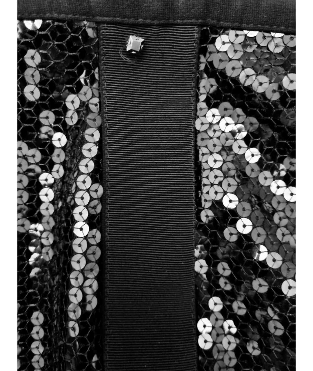 MARINA RINALDI Черная полиэстеровая юбка миди, фото 5
