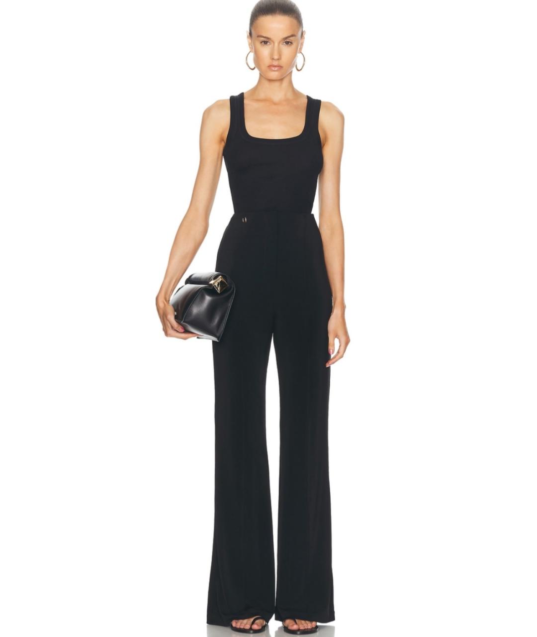 JACQUEMUS Черные ацетатные брюки широкие, фото 4