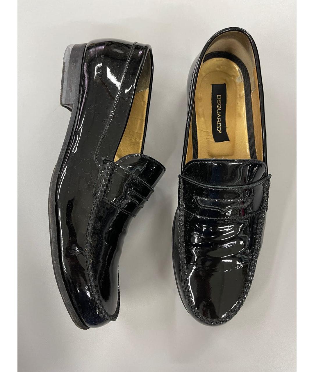 DSQUARED2 Черные туфли из лакированной кожи, фото 2