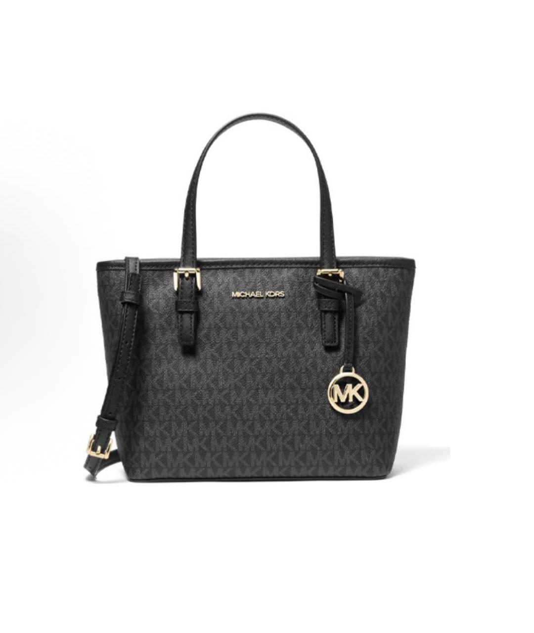 MICHAEL KORS Черная сумка тоут из искусственной кожи, фото 1