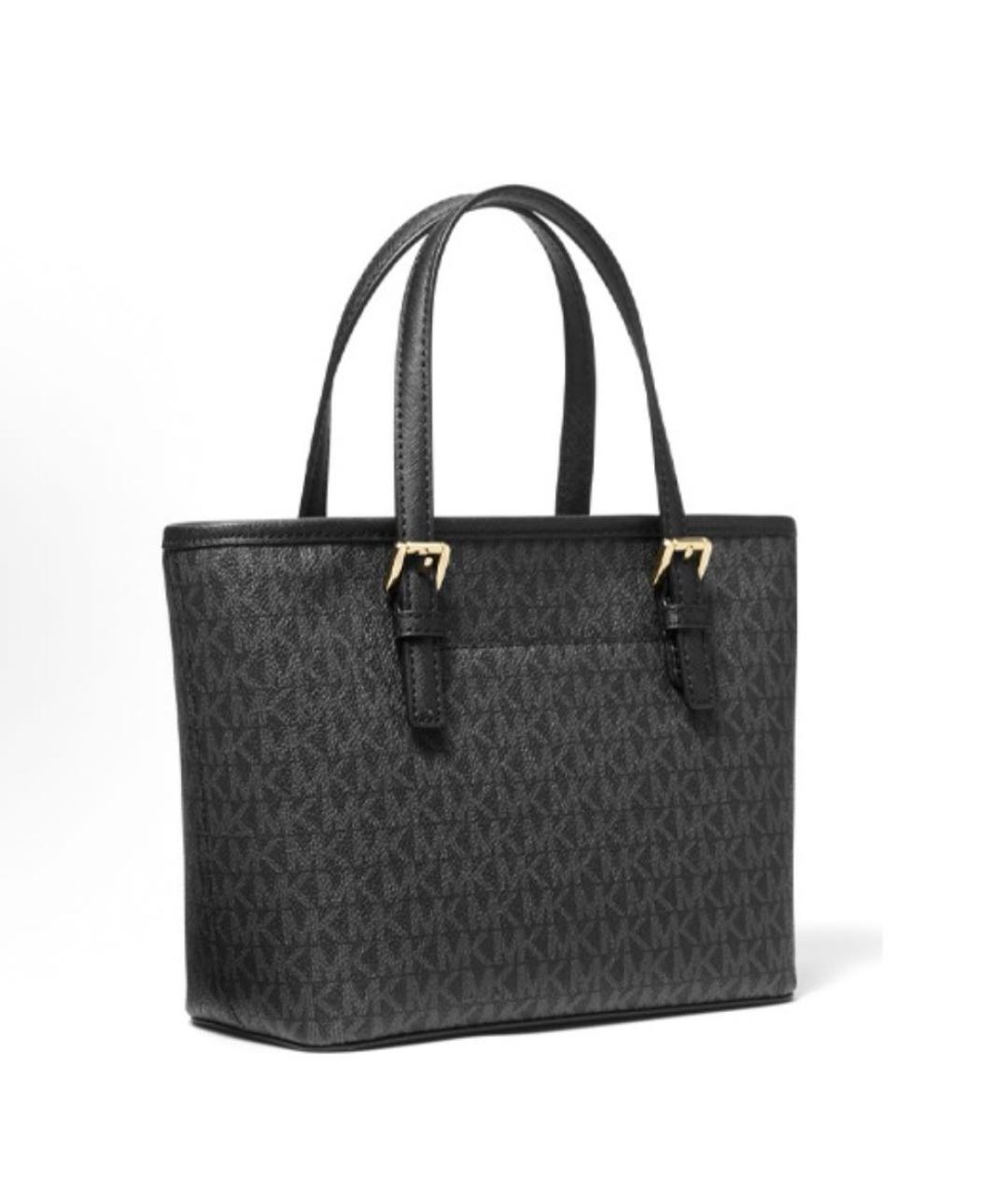MICHAEL KORS Черная сумка тоут из искусственной кожи, фото 2