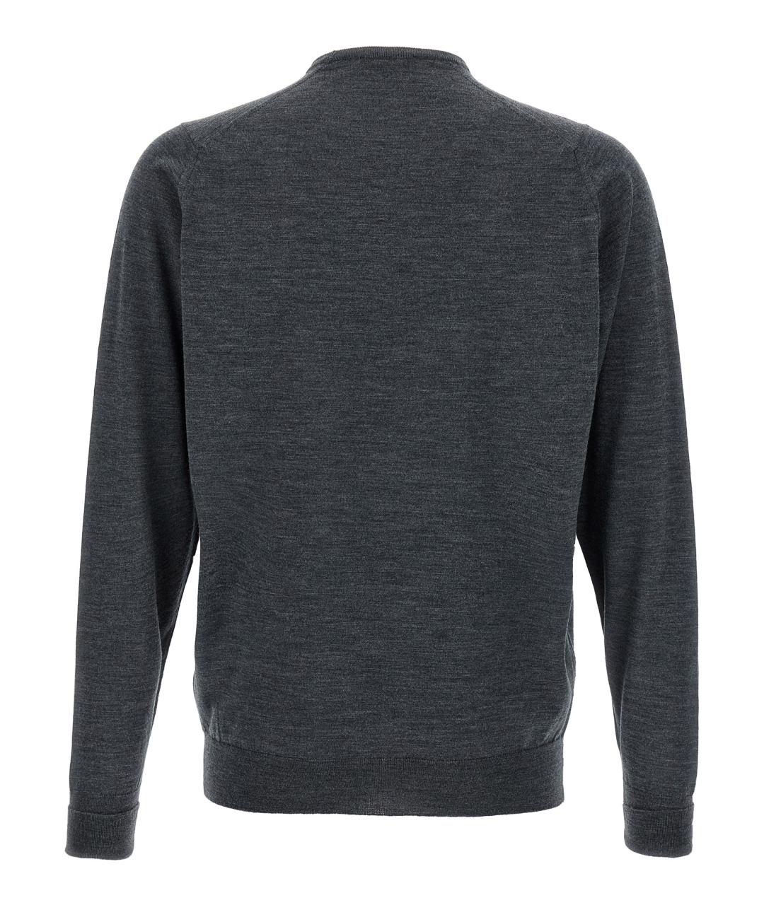 JOHN SMEDLEY Серый шерстяной джемпер / свитер, фото 2