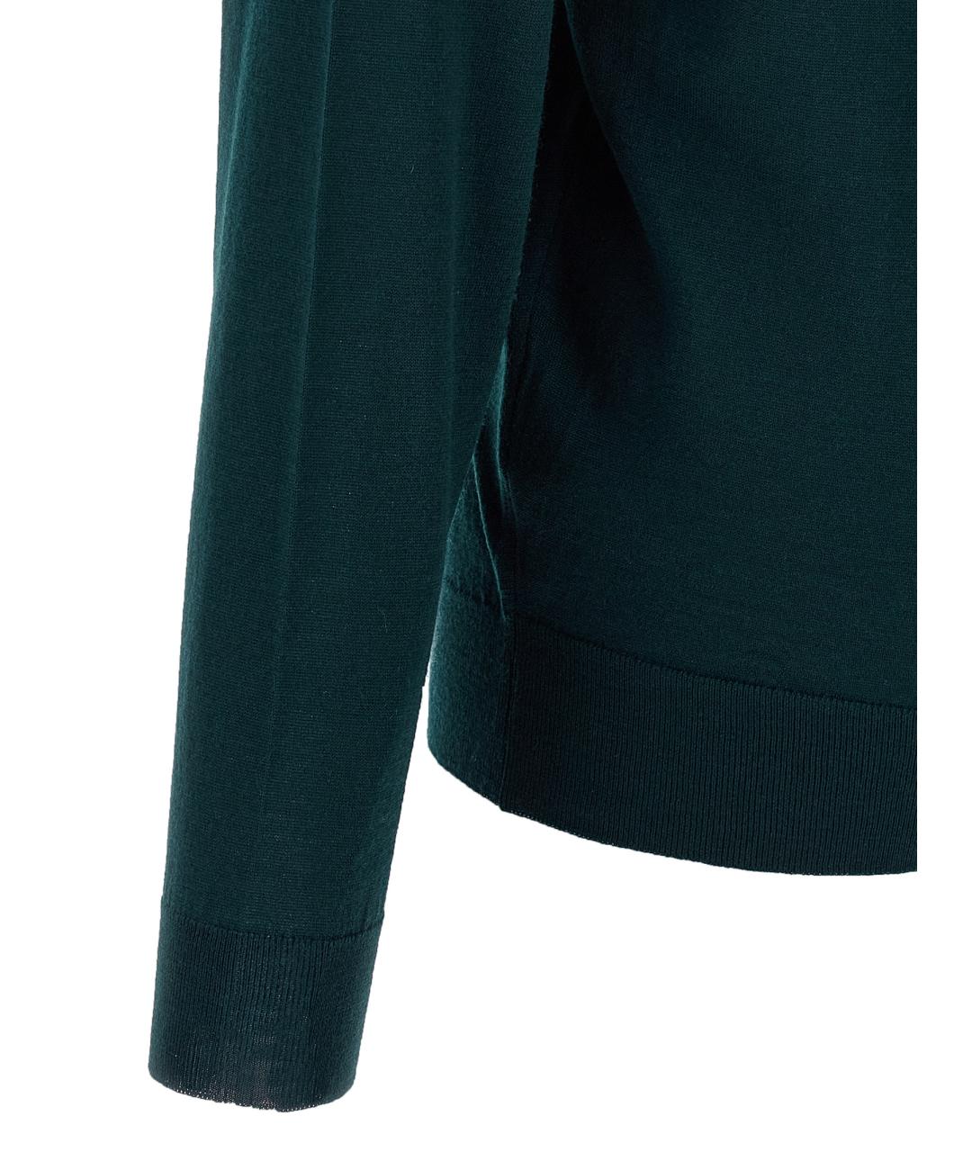 JOHN SMEDLEY Зеленый шерстяной кардиган, фото 4