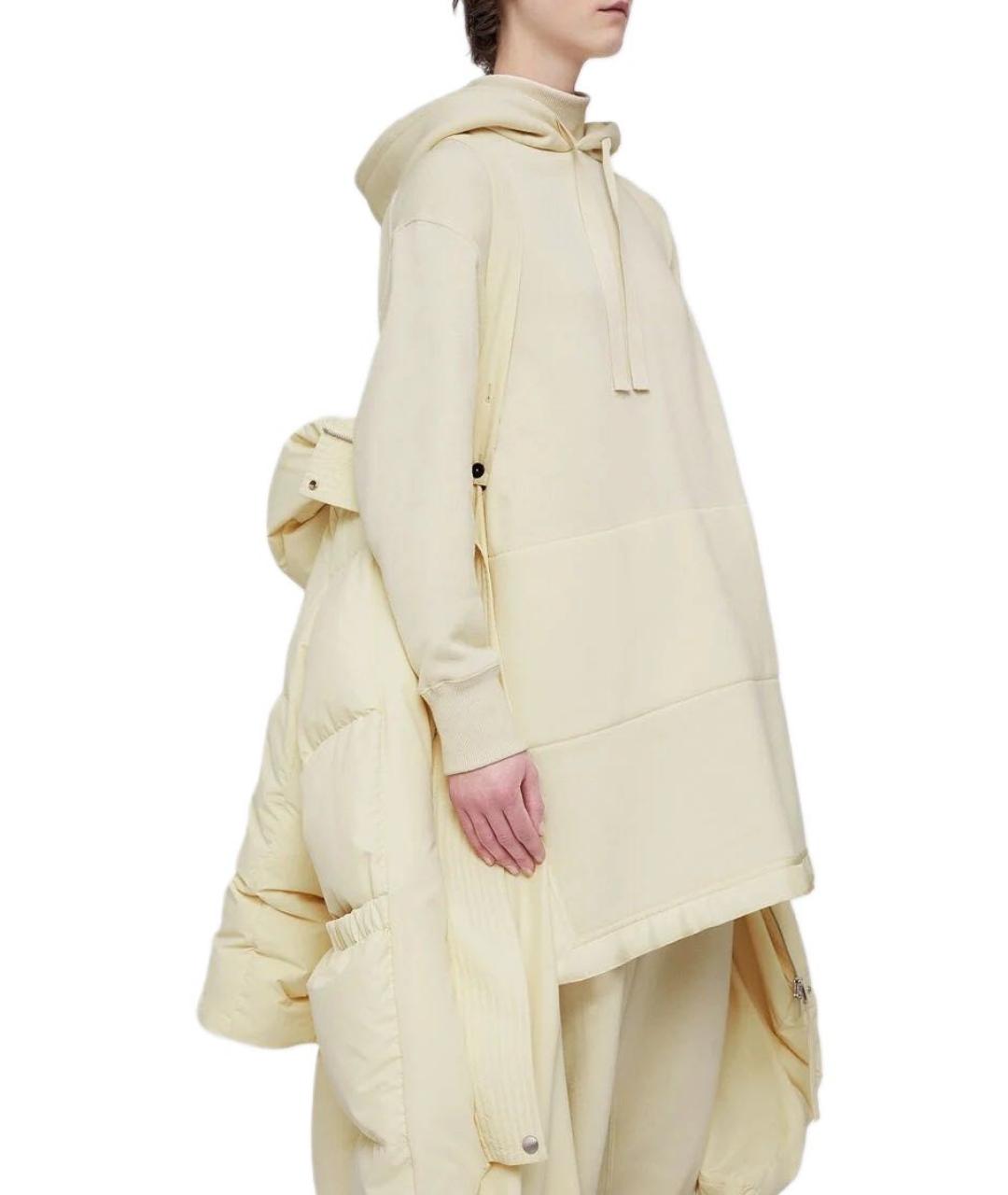 JIL SANDER Бежевый полиэстеровый пуховик, фото 5