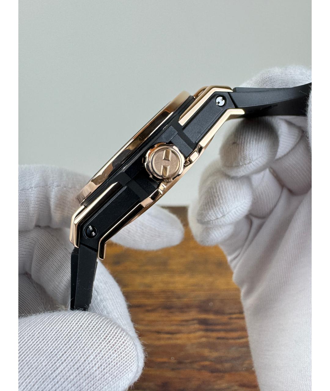 HUBLOT Черные часы из розового золота, фото 3