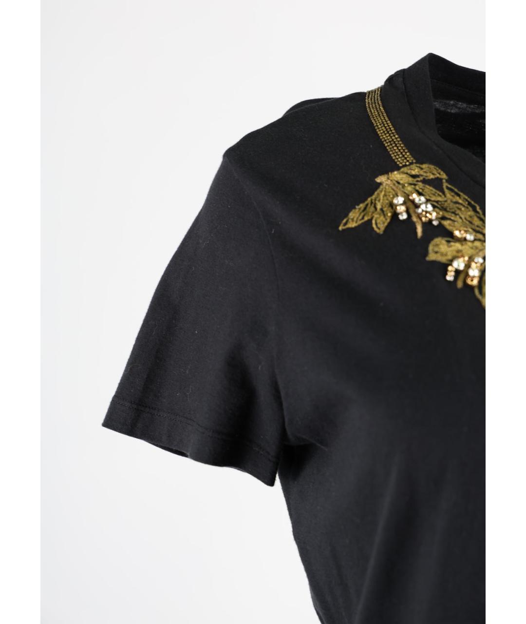ALEXANDER MCQUEEN Черная хлопковая футболка, фото 5