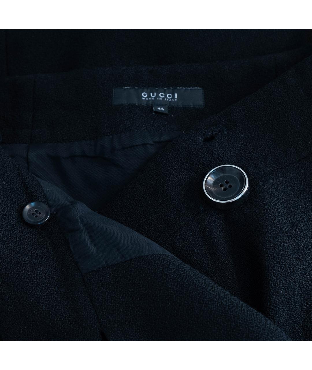 GUCCI Черная шерстяная юбка миди, фото 4