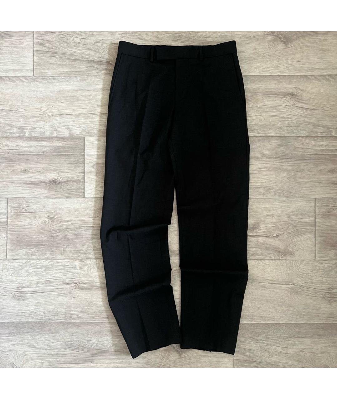 HUGO BOSS Черные шерстяные классические брюки, фото 3