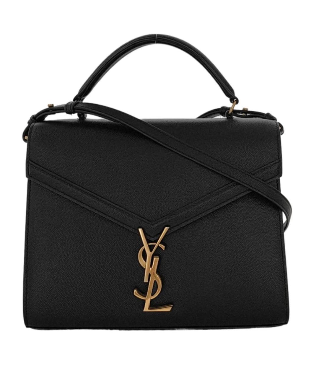 SAINT LAURENT Черная кожаная сумка через плечо, фото 9