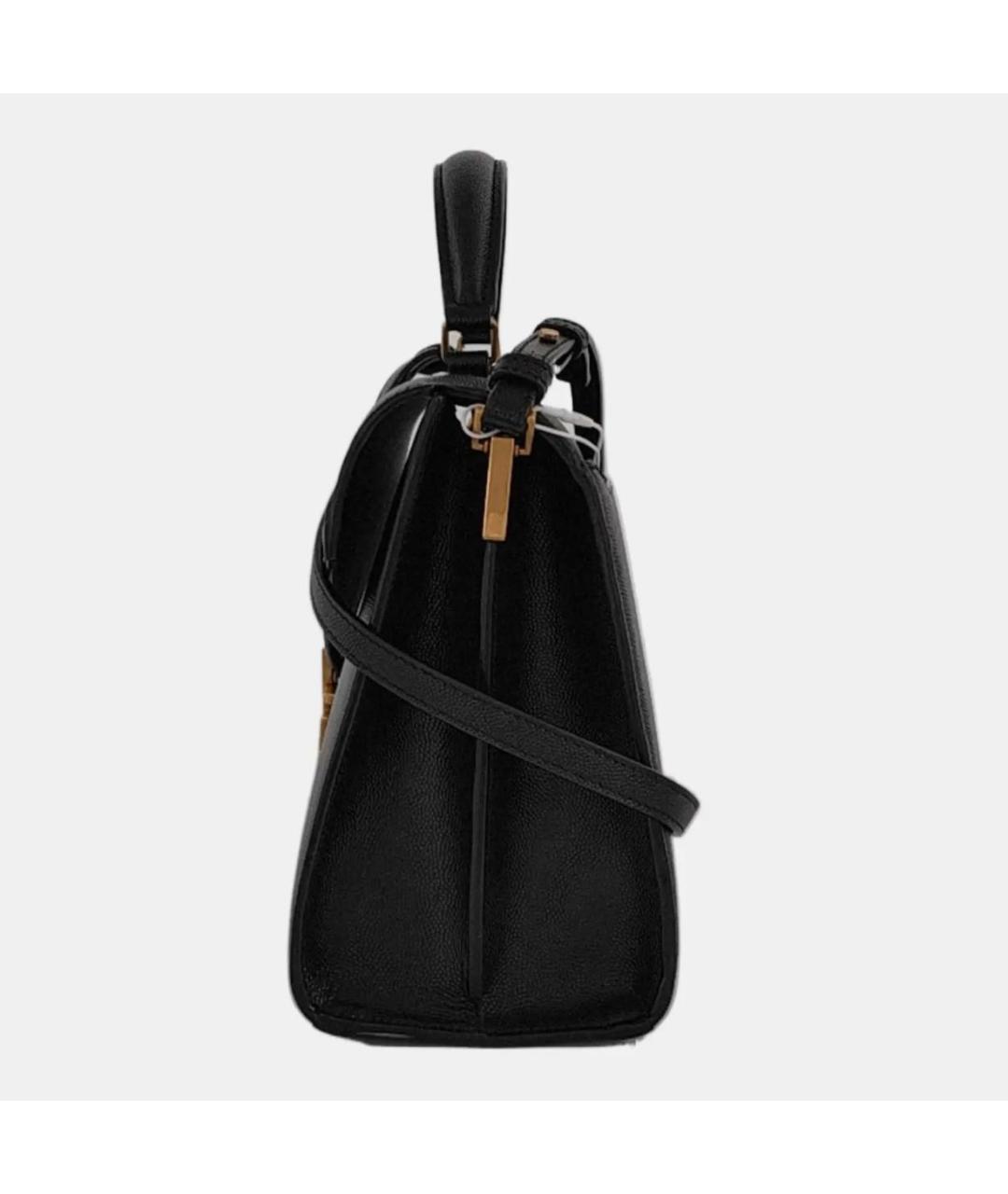 SAINT LAURENT Черная кожаная сумка через плечо, фото 2