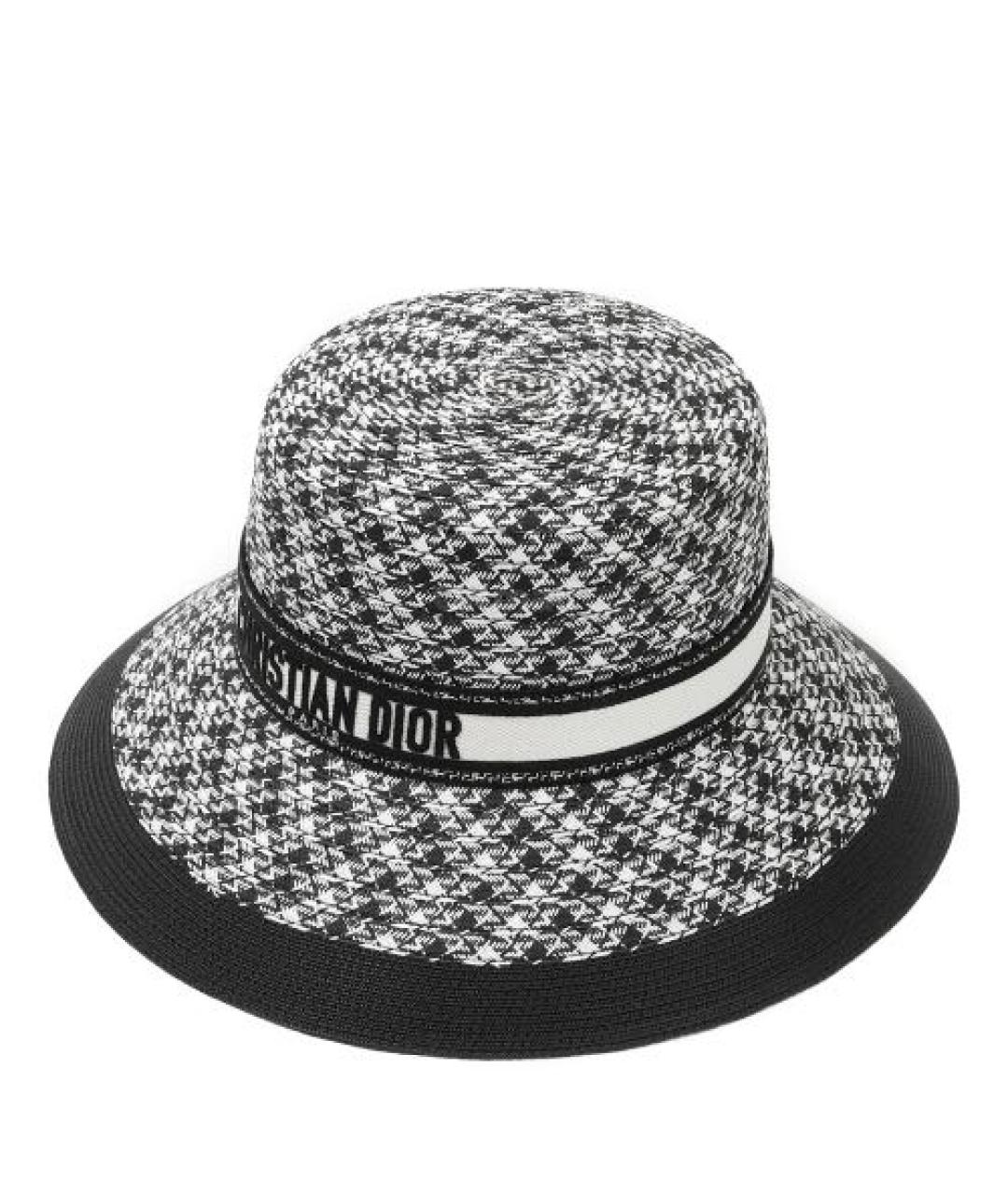 CHRISTIAN DIOR Черная соломенная шляпа, фото 1