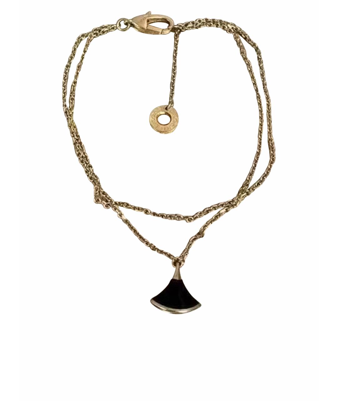 BVLGARI Черный браслет из розового золота, фото 1