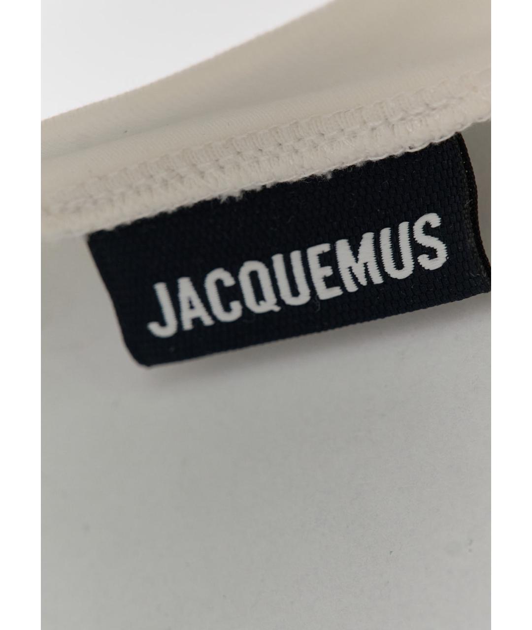 JACQUEMUS Белая хлопковая футболка, фото 3