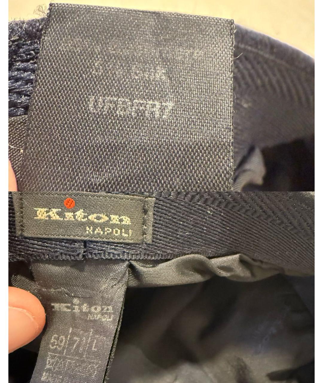 KITON Синяя кашемировая кепка/бейсболка, фото 8