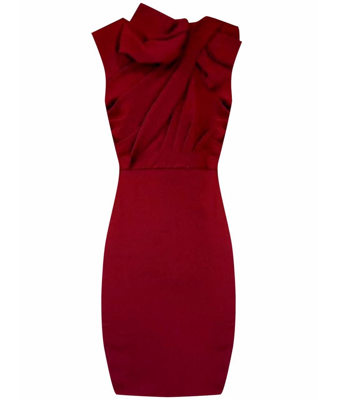 MAX MARA Бордовое коктейльное платье, фото 1