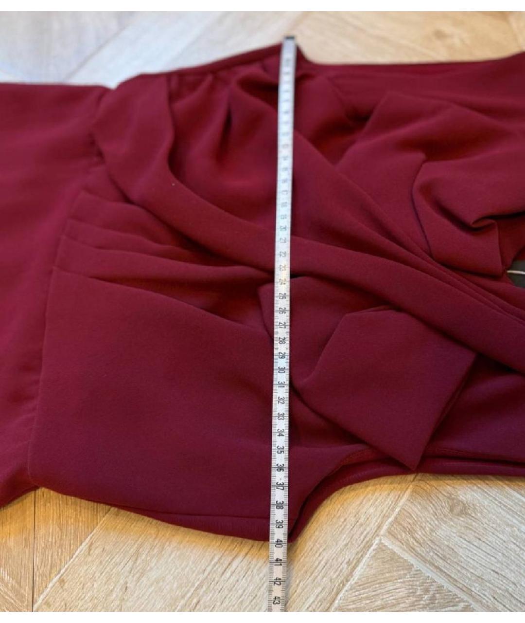 MAX MARA Бордовое коктейльное платье, фото 5