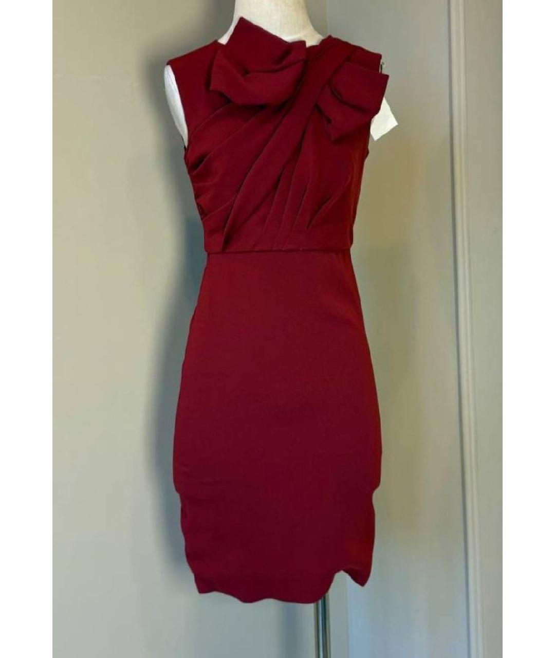 MAX MARA Бордовое коктейльное платье, фото 9