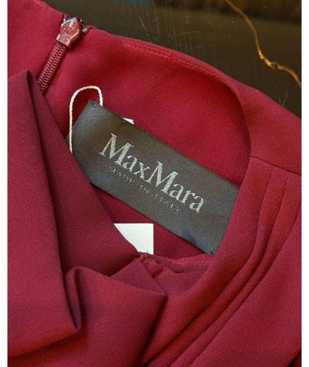 MAX MARA Бордовое коктейльное платье, фото 3