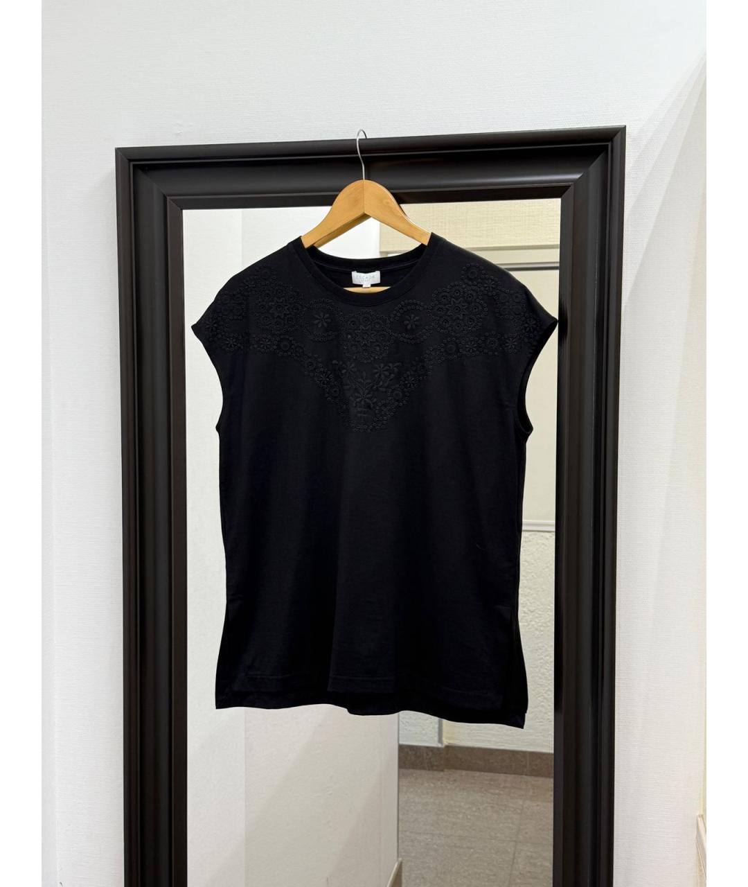 ESCADA Черная хлопковая футболка, фото 8