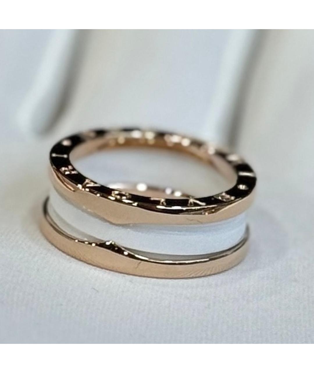 BVLGARI Белое кольцо из розового золота, фото 4