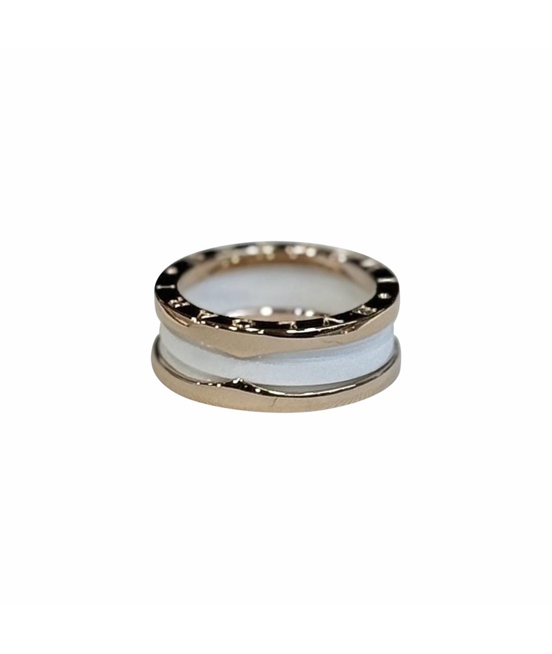 BVLGARI Белое кольцо из розового золота, фото 1