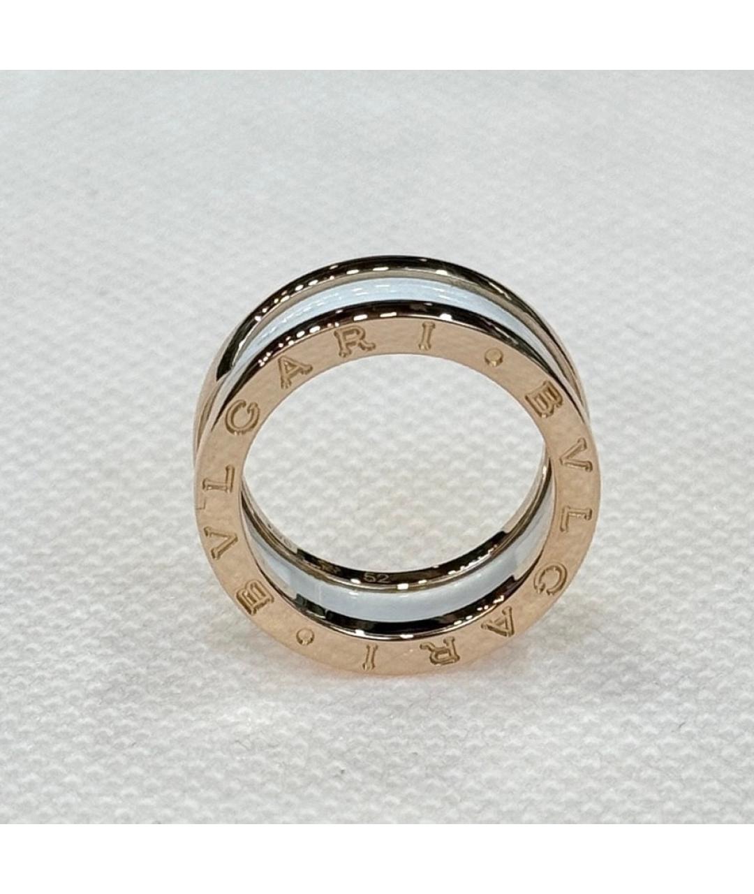 BVLGARI Белое кольцо из розового золота, фото 3