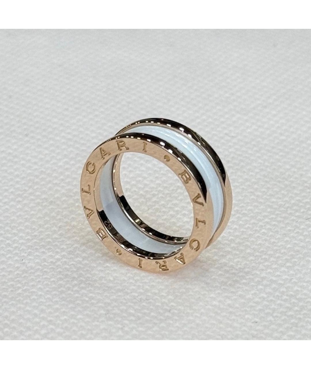 BVLGARI Белое кольцо из розового золота, фото 2
