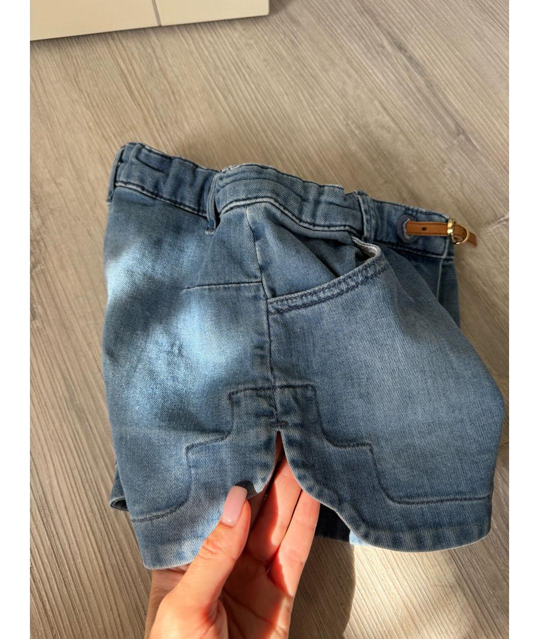CHLOE Голубые хлопковые брюки и шорты, фото 6
