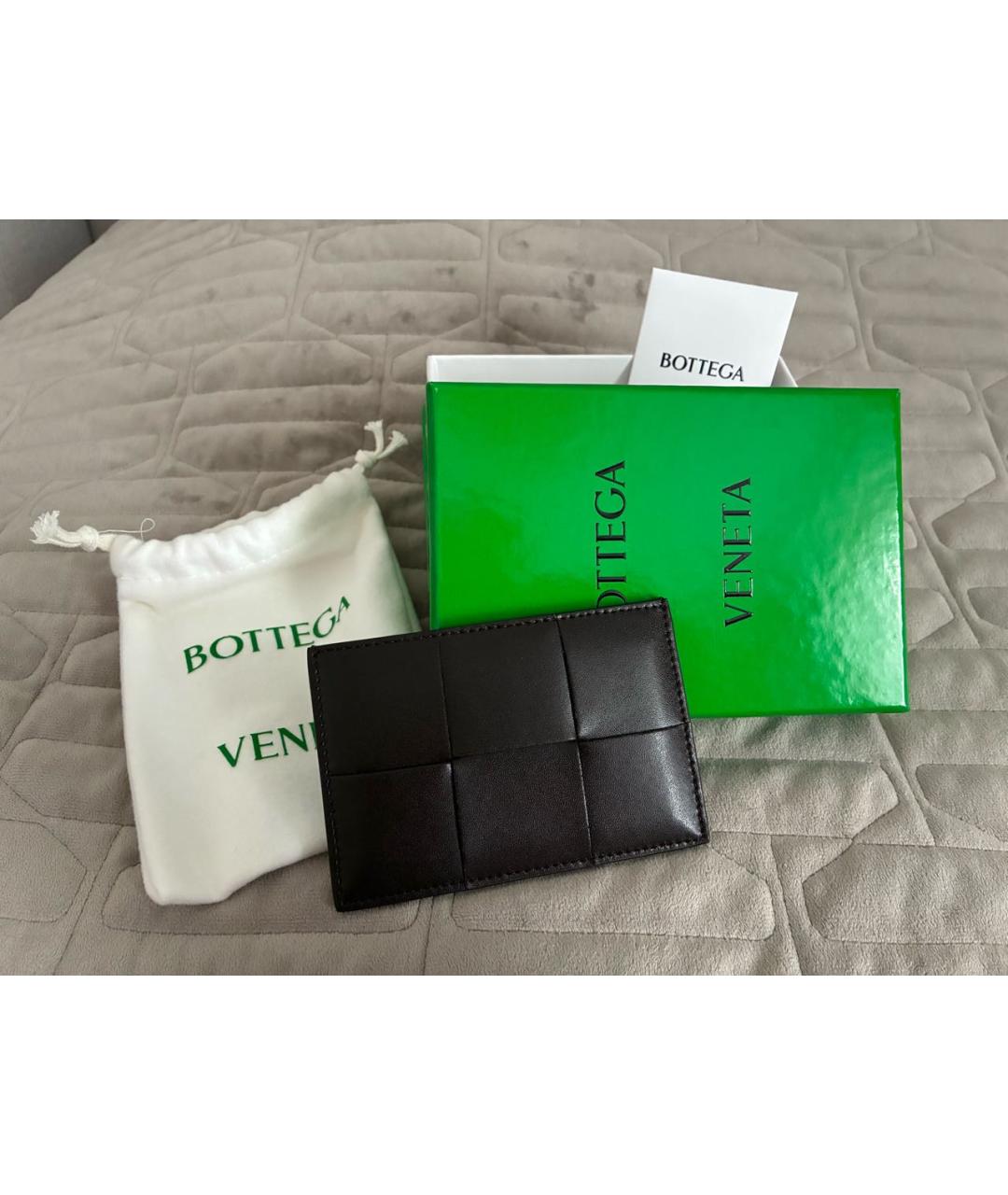 BOTTEGA VENETA Коричневый кожаный кардхолдер, фото 3
