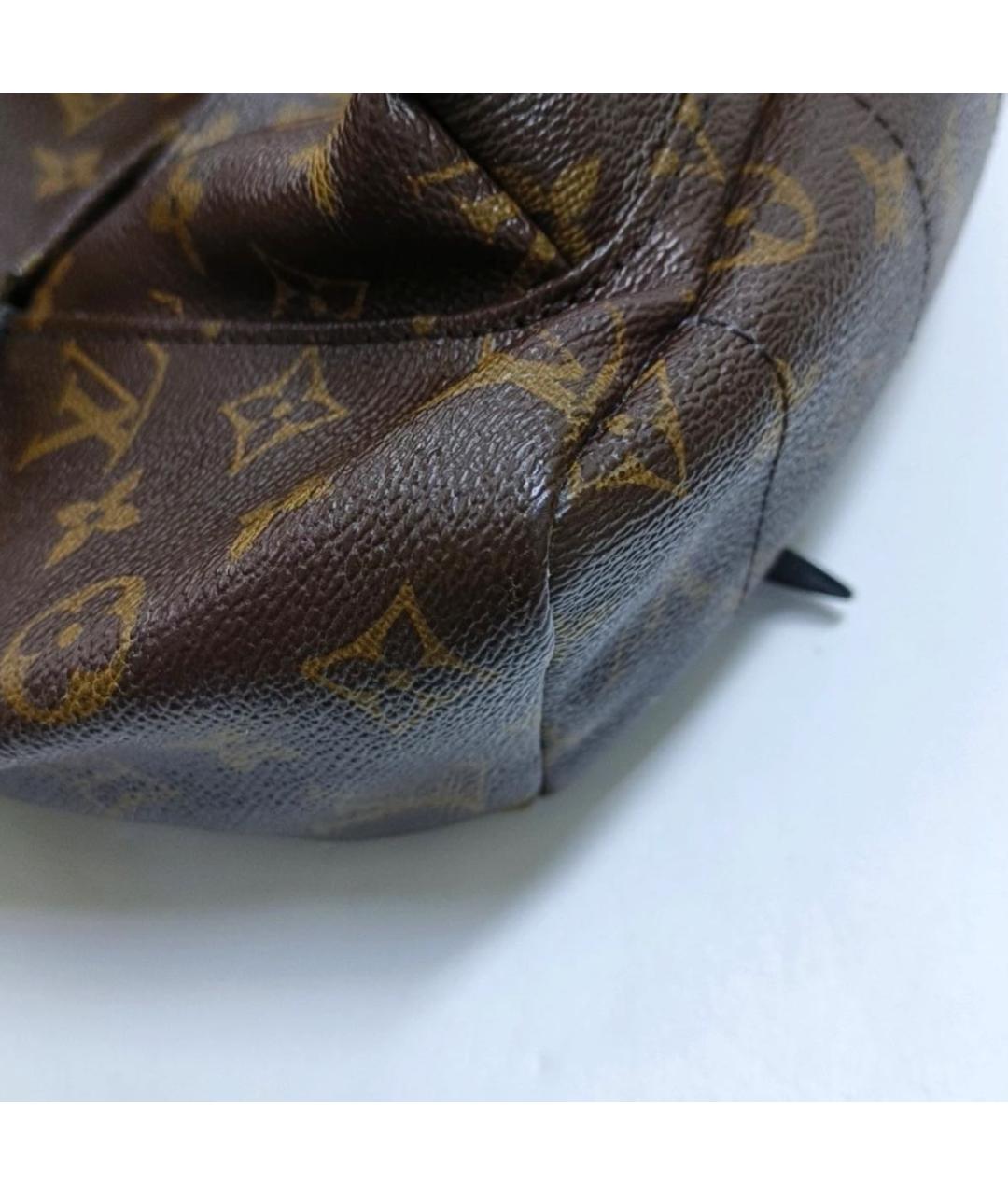 LOUIS VUITTON Коричневый кожаный рюкзак, фото 8