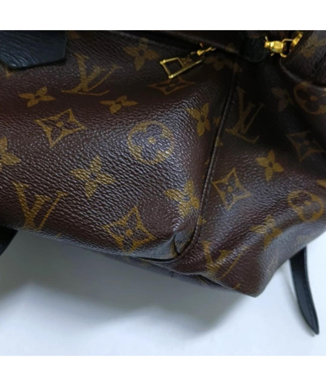 LOUIS VUITTON Коричневый кожаный рюкзак, фото 6