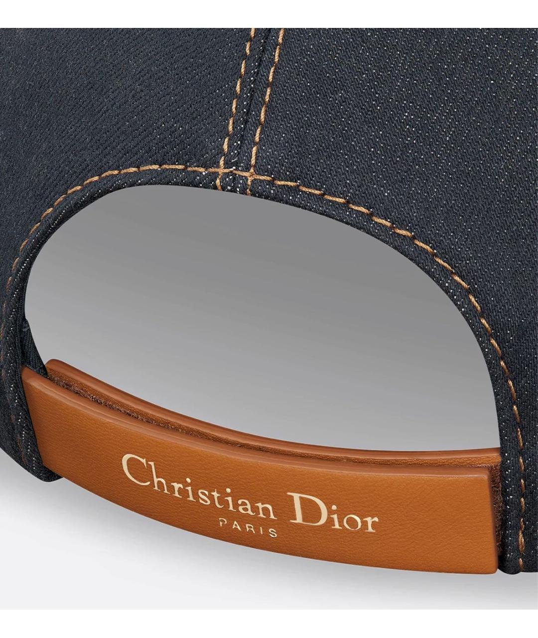 CHRISTIAN DIOR Темно-синяя хлопковая кепка, фото 3