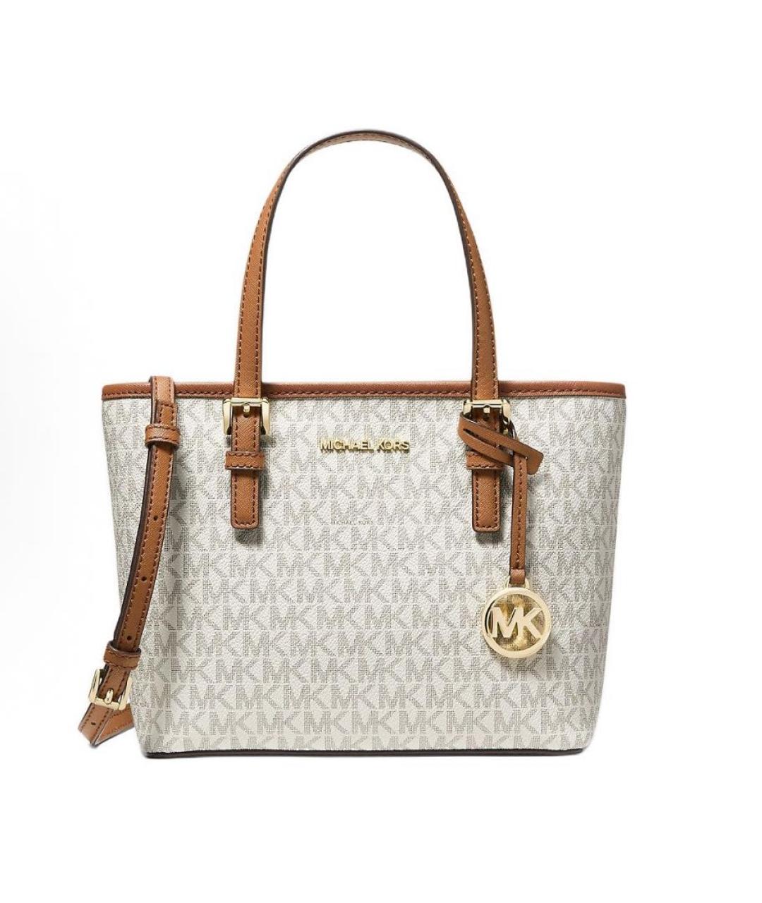 MICHAEL KORS Белая сумка тоут из искусственной кожи, фото 1