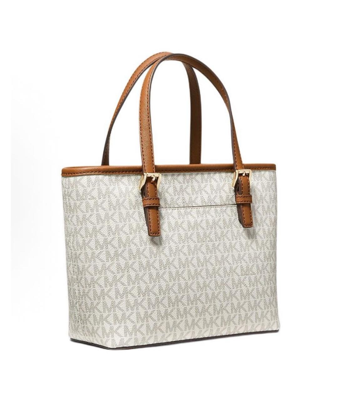 MICHAEL KORS Белая сумка тоут из искусственной кожи, фото 2