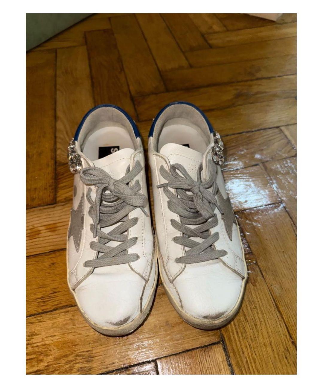 GOLDEN GOOSE DELUXE BRAND Белые кожаные кеды, фото 2