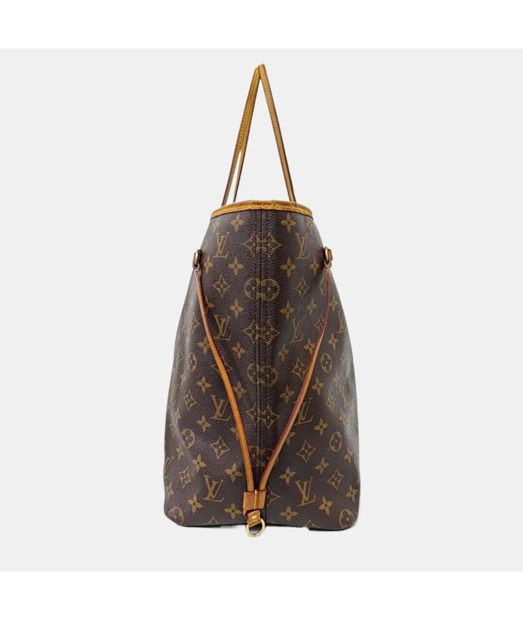 LOUIS VUITTON Коричневая кожаная сумка тоут, фото 2