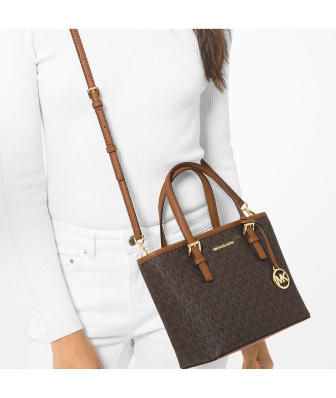 MICHAEL KORS Коричневая сумка тоут из искусственной кожи, фото 4