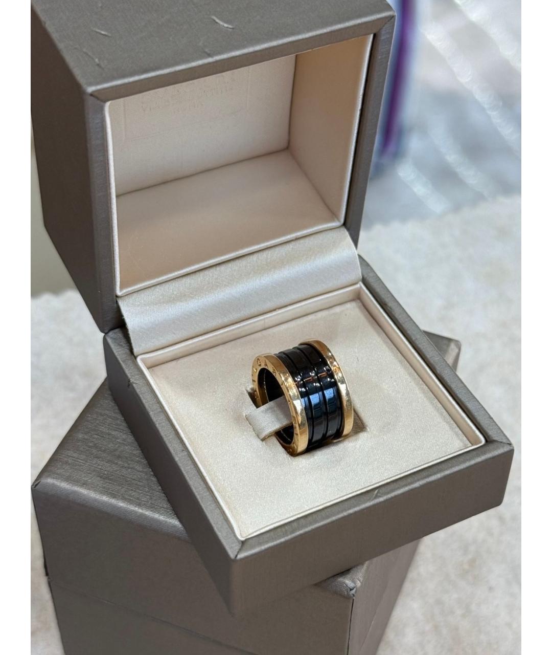 BVLGARI Черное кольцо из розового золота, фото 3