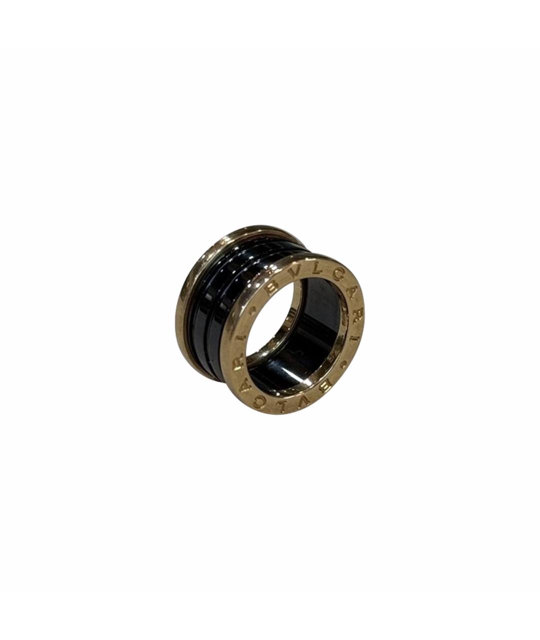 BVLGARI Черное кольцо из розового золота, фото 1
