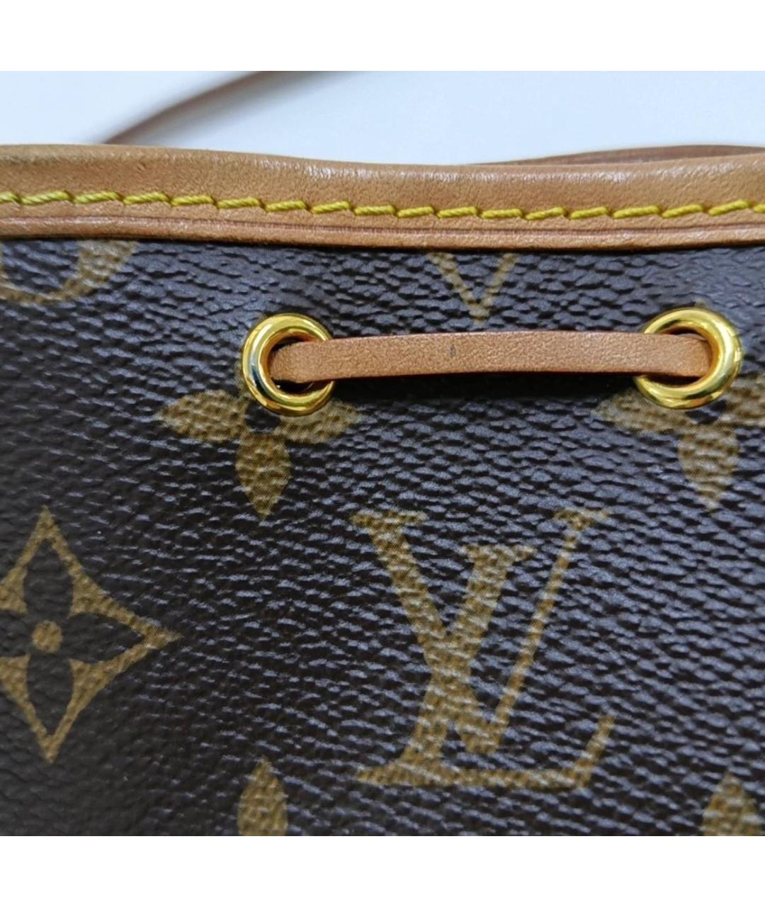 LOUIS VUITTON Коричневая кожаная сумка тоут, фото 6