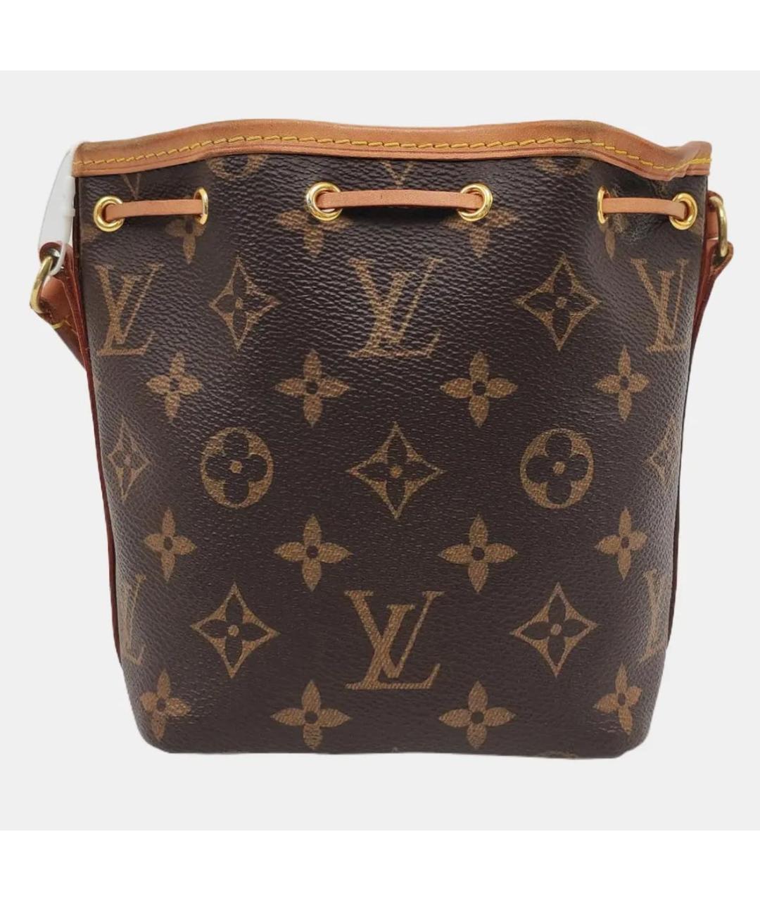 LOUIS VUITTON Коричневая кожаная сумка тоут, фото 4