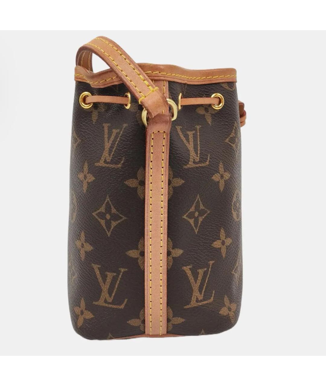 LOUIS VUITTON Коричневая кожаная сумка тоут, фото 3